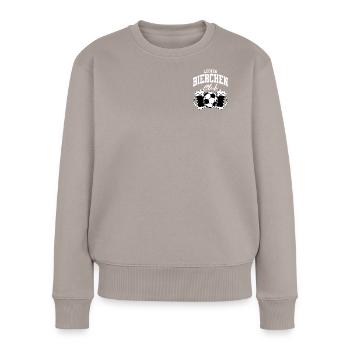 Lecker Bierchen Club - Frauen Premium Bio Pullover - Taupe - Vorne - Julia (174cm)