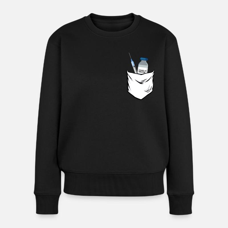 Pocket vaccin humour vaccination - Pull Premium bio Femme - noir