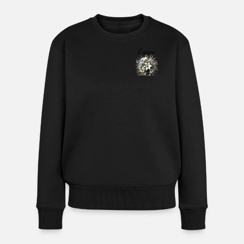 Emma - Frauen Premium Bio Pullover - Schwarz