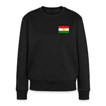 Coffre à drapeau kurde - Pull Premium bio Femme - noir - Devant - Julia (174cm)