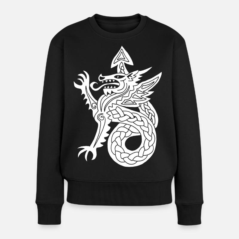 Dragon blanc - Pull Premium bio Femme - noir
