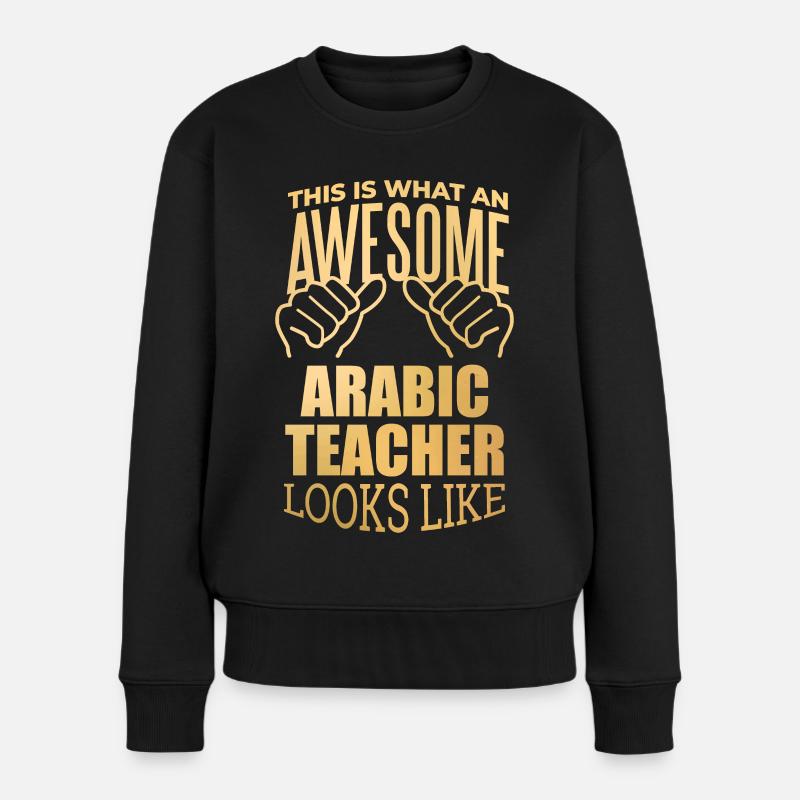 Arabisch - Frauen Premium Bio Pullover - Schwarz