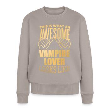Vampire - Women's Premium Organic Jumper - taupe - Front - Julia (174cm)