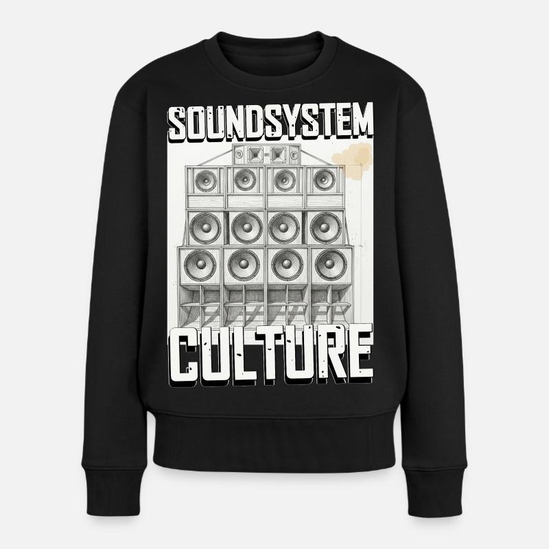 Soundsystem Culture Skizze - Frauen Premium Bio Pullover - Schwarz