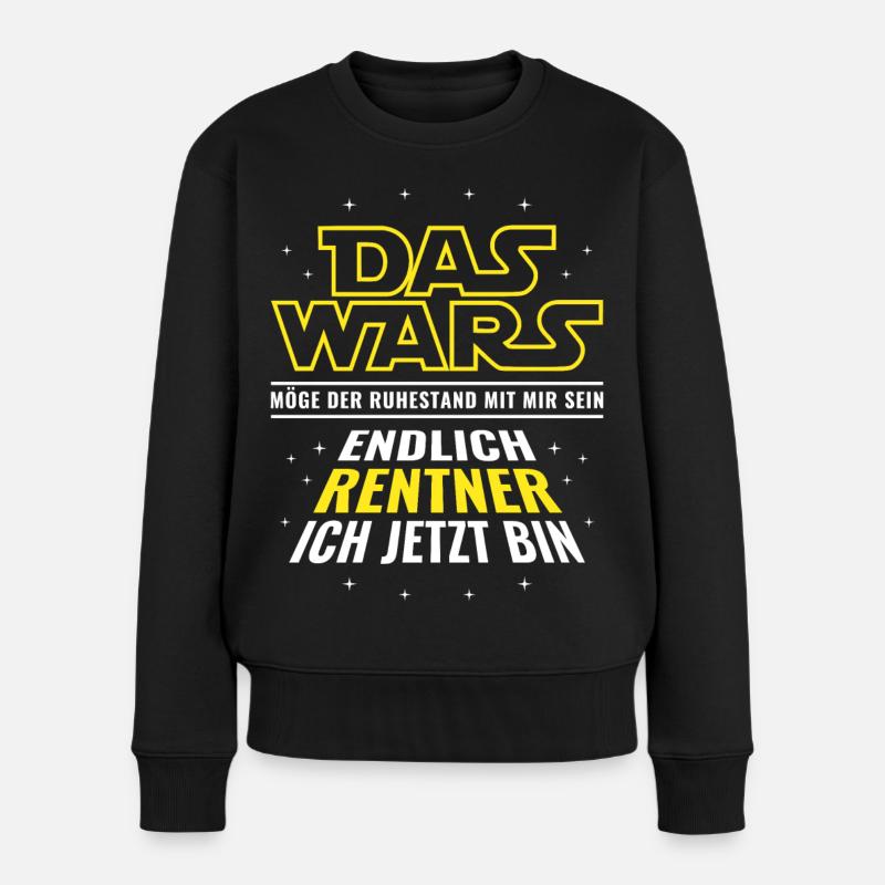 Rente Das wars - Endlich Rentner ich jetzt bin - Frauen Premium Bio Pullover - Schwarz