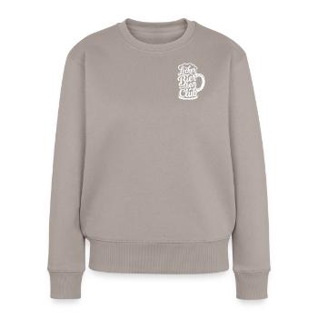 Lecker Bierchen Club - Frauen Premium Bio Pullover - Taupe - Vorne - Julia (174cm)