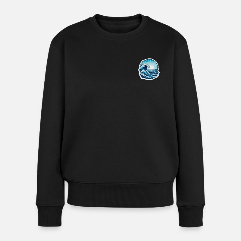 Ride the wave - Women's Premium Organic Jumper - black