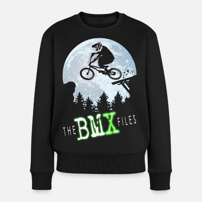 BMX-Dateien - Frauen Premium Bio Pullover - Schwarz