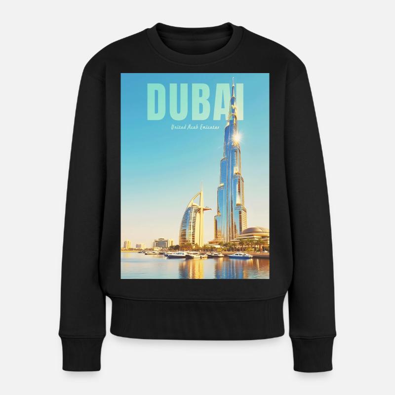 Dubai Skyline – Wüstenmetropole - Frauen Premium Bio Pullover - Schwarz
