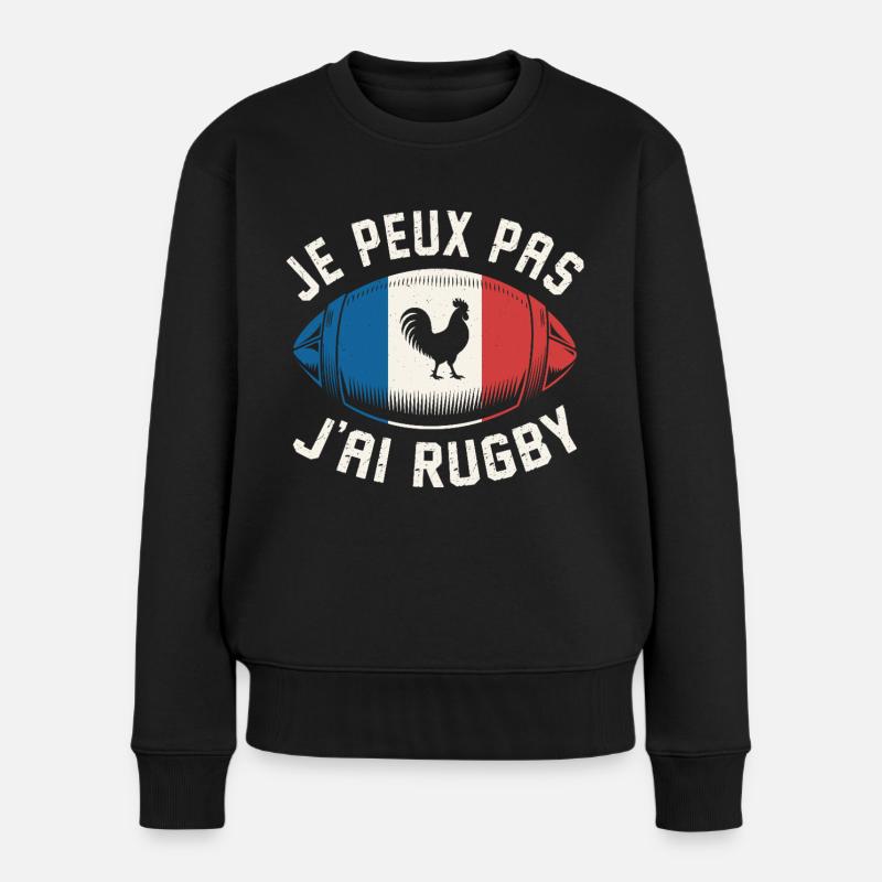Je peux pas j'ai rugby - Pull Premium bio Femme - noir