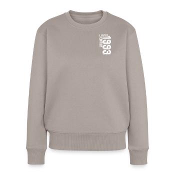Limited Glyphs Edition - Women's Premium Organic Jumper - taupe - Front - Julia (174cm)