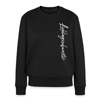 Lieblingsschwester beste große kleine Schwester - Frauen Premium Bio Pullover - Schwarz - Vorne - Julia (174cm)