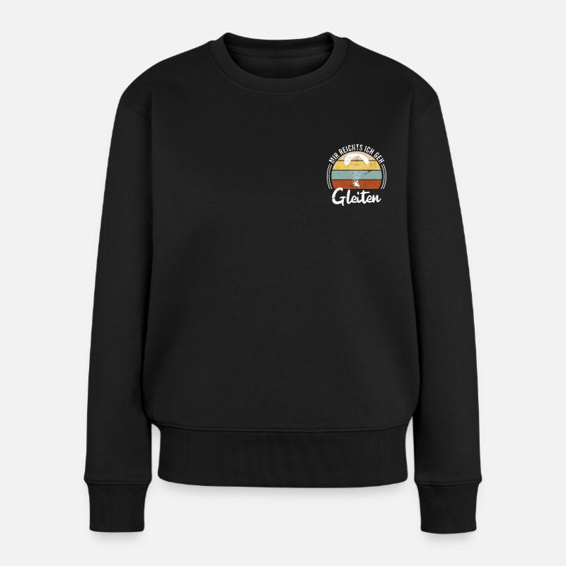 Gleitschirmflieger Gleitschirm Pilot Spruch - Frauen Premium Bio Pullover - Schwarz