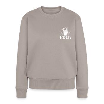 Rock Concert heavy metal signe signes doigts - Pull Premium bio Femme - taupe - Devant - Julia (174cm)