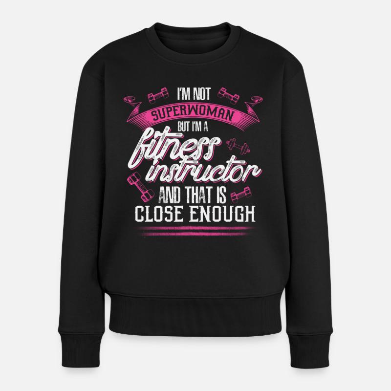 Fitness Instructor - EN - Frauen Premium Bio Pullover - Schwarz