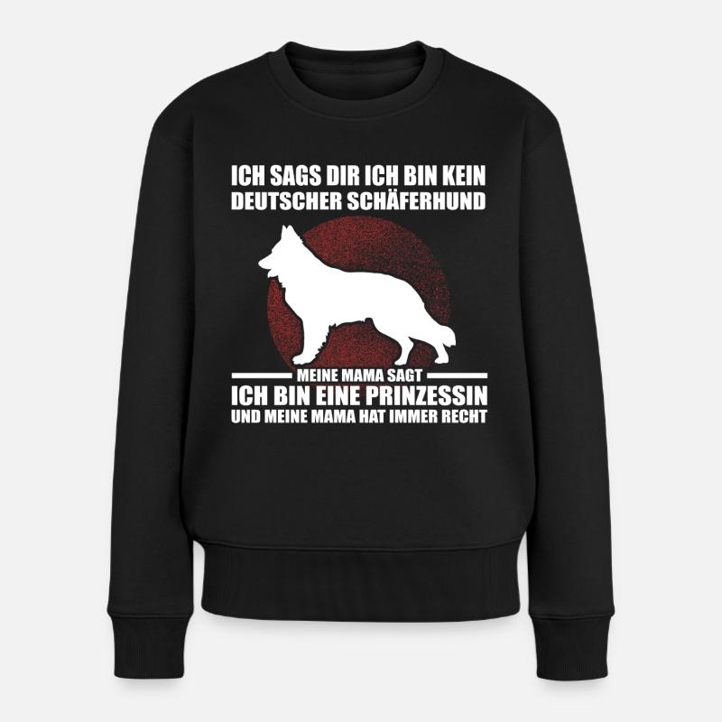 DEUTSCHER SCHÄFERHUND - Frauen Premium Bio Pullover - Schwarz