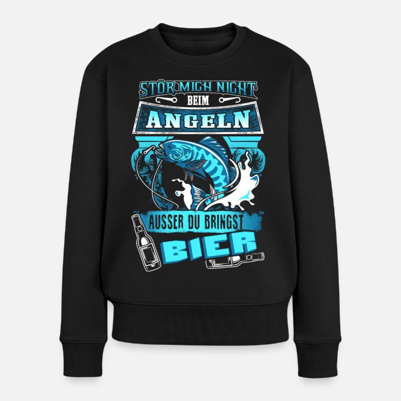 Non interrompermi it pesca - birra- - Maglione ecologico premium da donna - nero