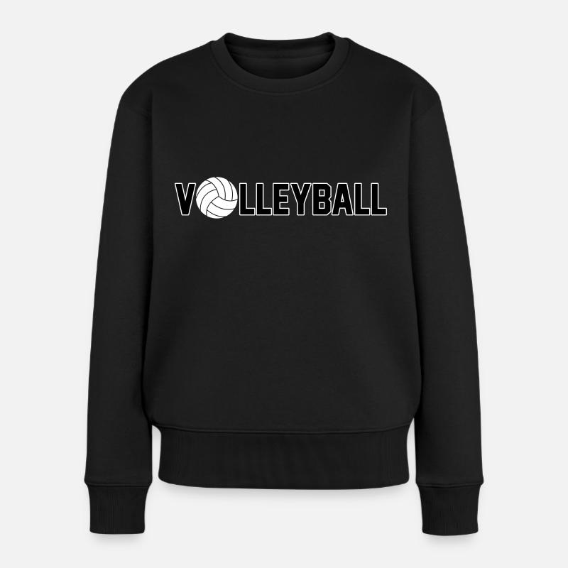 Volleyball - Frauen Premium Bio Pullover - Schwarz