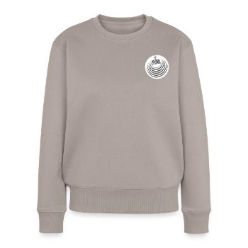 Atomic Utopia - Concentric Orb - Women's Premium Organic Jumper - taupe - Front - Julia (174cm)