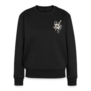 Alchemy England Heart Breaker Herz Ass Drache - Frauen Premium Bio Pullover - Schwarz - Vorne - Julia (174cm)