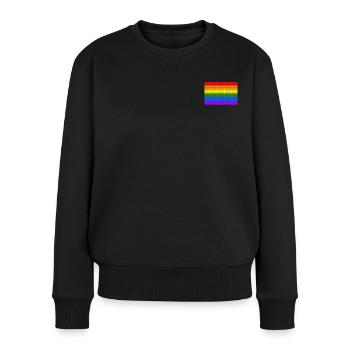 lgbt pride - Pull Premium bio Femme - noir - Devant - Julia (174cm)
