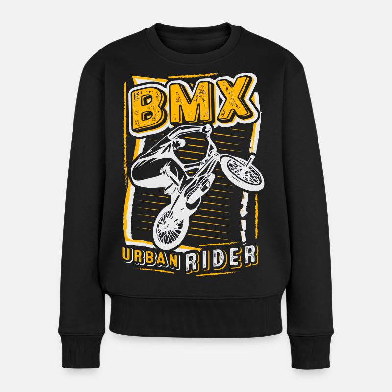 BMX Fahrrad | BMX Rad | Cooles BMX | Geschenkidee - Frauen Premium Bio Pullover - Schwarz