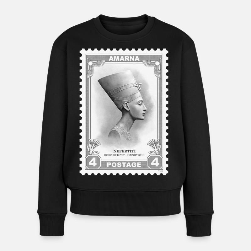 Timbre Néfertiti - Pull Premium bio Femme - noir