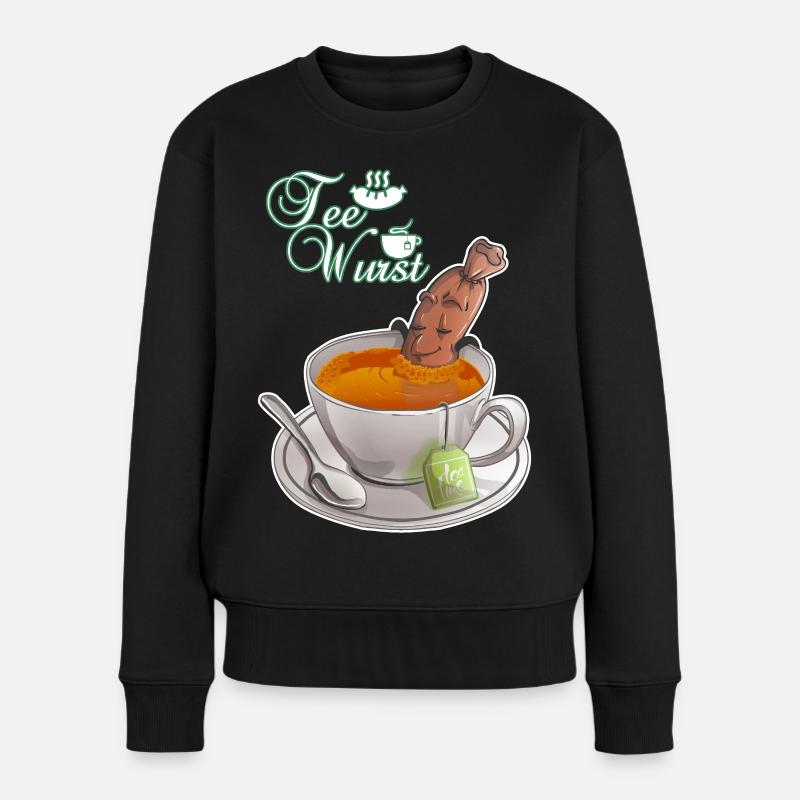 Saucisse au thé - Pull Premium bio Femme - noir