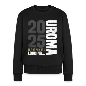 Uroma 2025 - Frauen Premium Bio Pullover - Schwarz - Vorne - Julia (174cm)