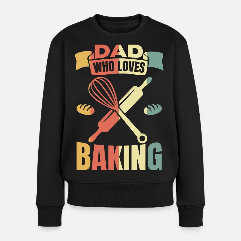 Bäcker Vater - Frauen Premium Bio Pullover - Schwarz
