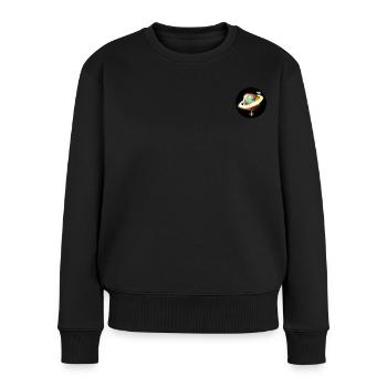 Planète Unigenre - Noir - Pull Premium bio Femme - noir - Devant - Julia (174cm)