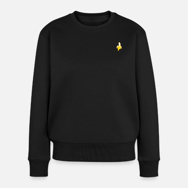 Banane - Frauen Premium Bio Pullover - Schwarz