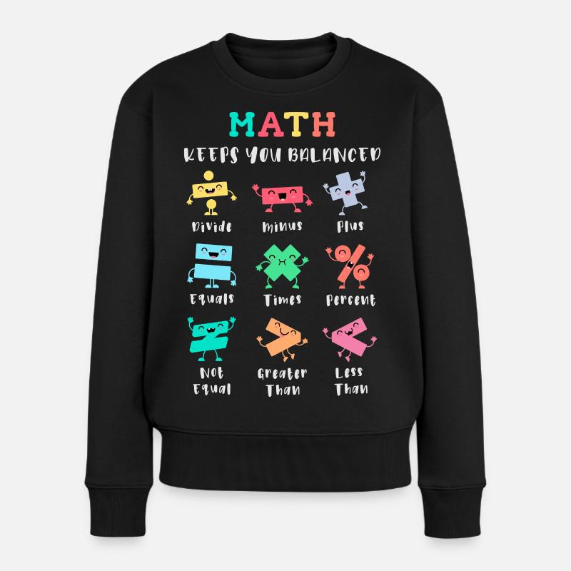 Les maths vous maintiennent en équilibre - Pull Premium bio Femme - noir