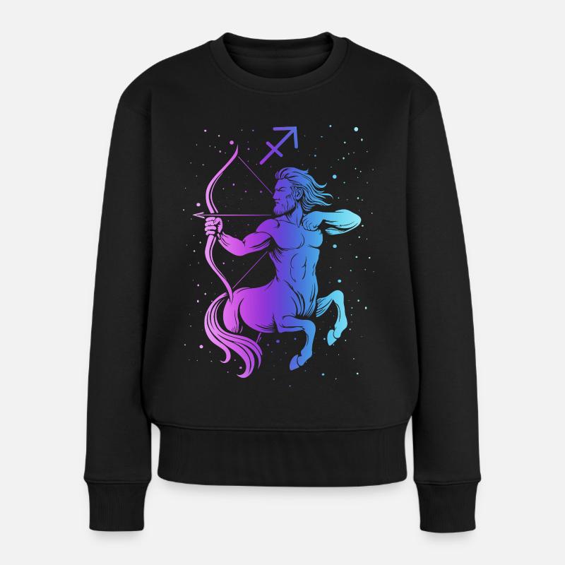 Sagittaire – Signe du Néon - Pull Premium bio Femme - noir