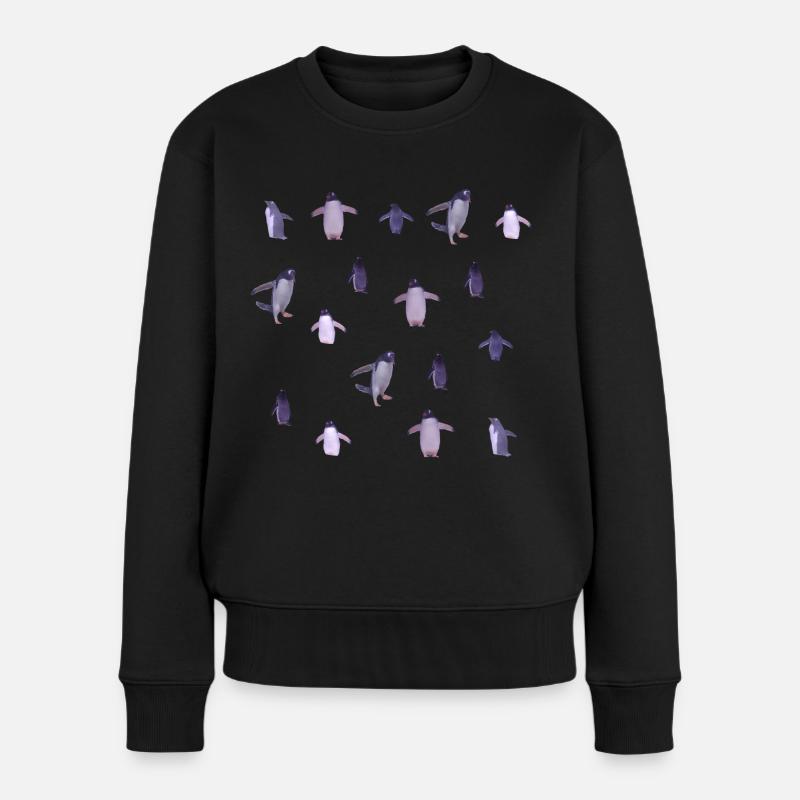 Pinguine - Frauen Premium Bio Pullover - Schwarz