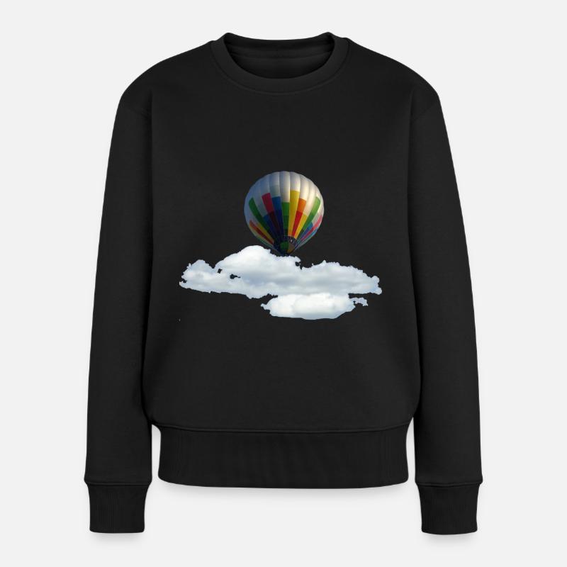 Heissluftballon - Frauen Premium Bio Pullover - Schwarz