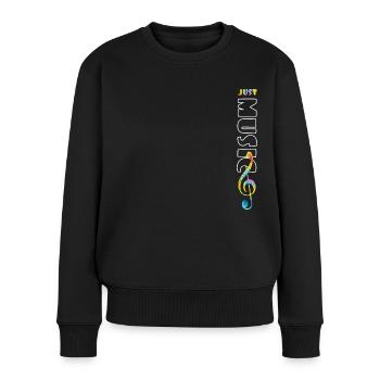 Music tye die - Women's Premium Organic Jumper - black - Front - Julia (174cm)