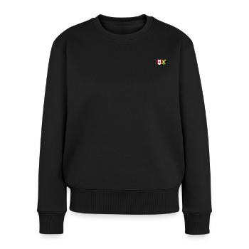 Kanada Jamaika Flagge Herz - Frauen Premium Bio Pullover - Schwarz - Vorne - Julia (174cm)