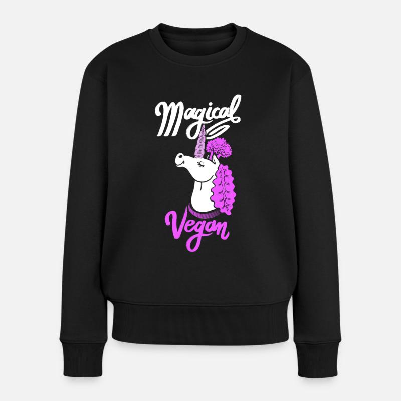 Magical Vegan - Frauen Premium Bio Pullover - Schwarz