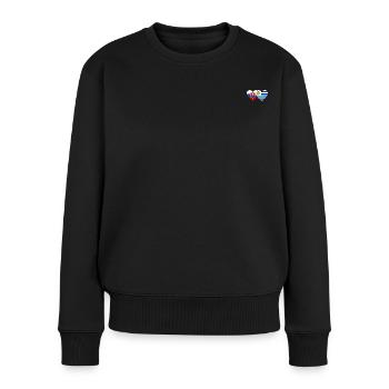 Slowakei Uruguay Herz Flagge - Frauen Premium Bio Pullover - Schwarz - Vorne - Julia (174cm)