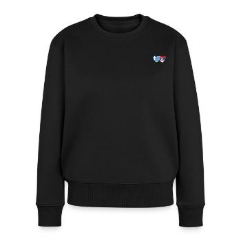 Greece Serbia Flag Heart - Women's Premium Organic Jumper - black - Front - Julia (174cm)