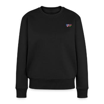 USA Namibia Flag Heart - Women's Premium Organic Jumper - black - Front - Julia (174cm)