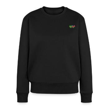 Brazil Namibia Flag Heart - Women's Premium Organic Jumper - black - Front - Julia (174cm)