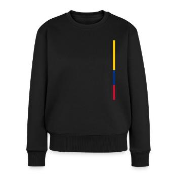 Bande de Colombie - Pull Premium bio Femme - noir - Devant - Julia (174cm)
