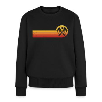 Dachdecker Zunftzeichen Dachdeckermeister - Frauen Premium Bio Pullover - Schwarz - Vorne - Julia (174cm)