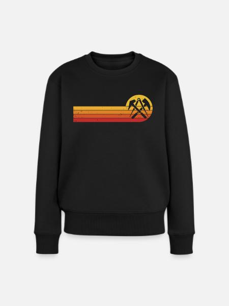 Dachdecker Zunftzeichen Dachdeckermeister - Frauen Premium Bio Pullover - Schwarz