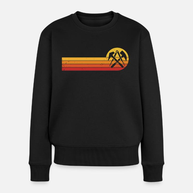 Dachdecker Zunftzeichen Dachdeckermeister - Frauen Premium Bio Pullover - Schwarz