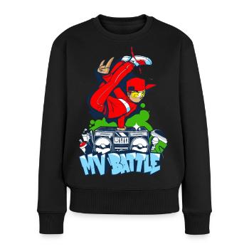 Breakdance B-Boy Streetdance Design Hip Hop Dance - Frauen Premium Bio Pullover - Schwarz - Vorne - Julia (174cm)