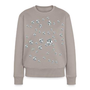 diamond - Women's Premium Organic Jumper - taupe - Front - Julia (174cm)
