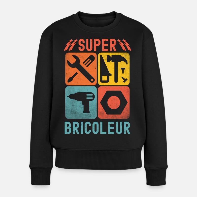Super bricoleur - Pull Premium bio Femme - noir